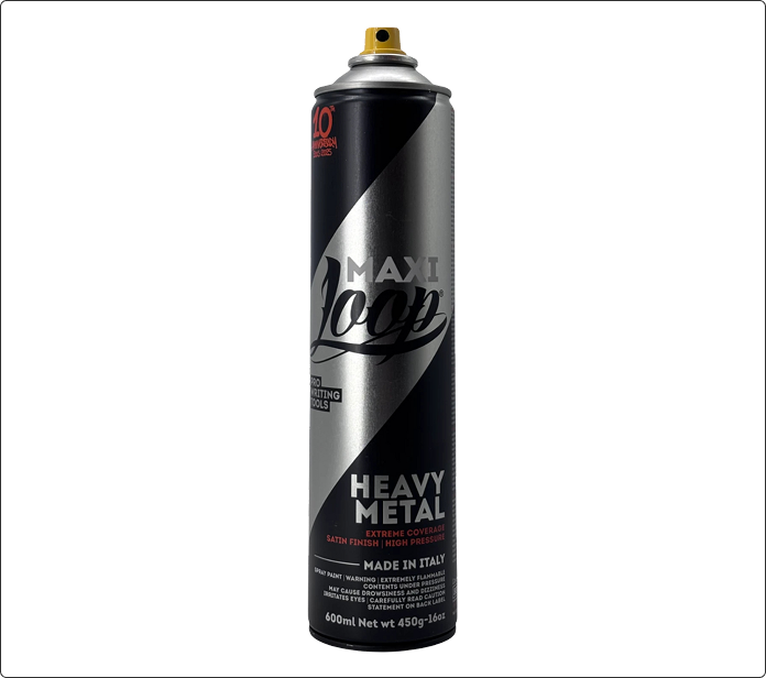 Spray de grafiti Loop Maxi Heavy Metal