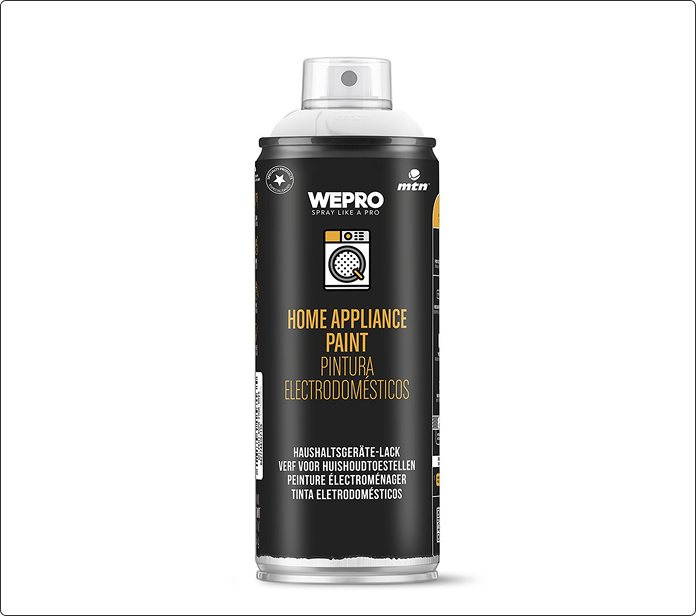 Spray de pintura para electrodomésticos MTN Pro, bote negro con icono de lavadora