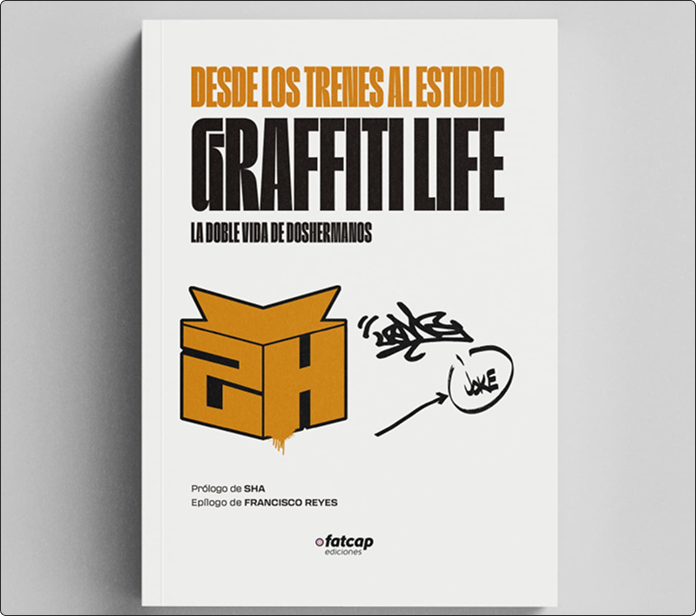 Libro Graffitilife con portada blanca, título negro y diseño naranja
