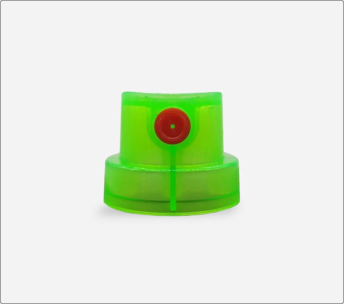 Boquilla Frogger Cap verde translúcida con difusor rojo