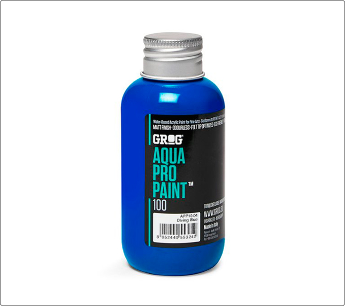 Botella azul Grog Aqua Pro Paint 100