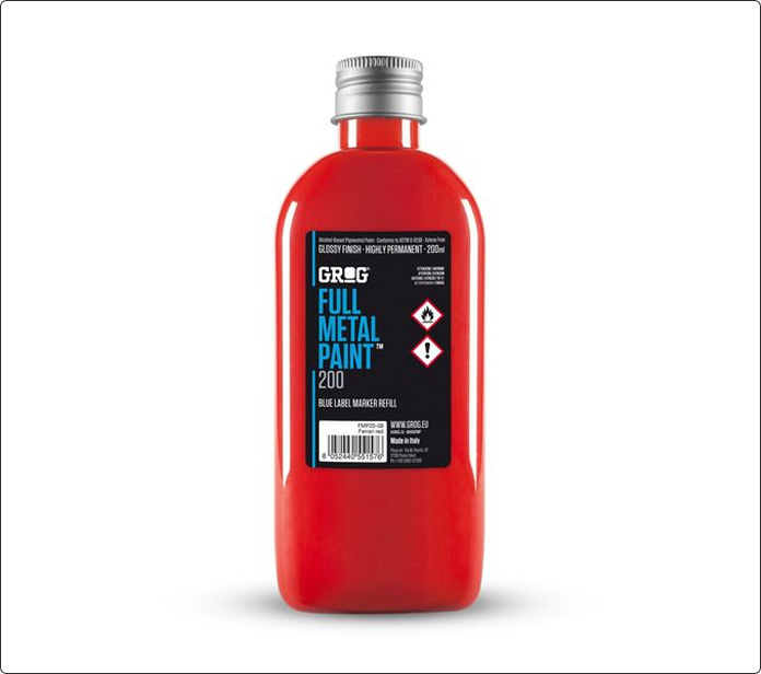 Botella roja Grog Full Metal Paint 200