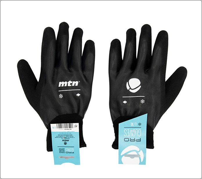 Par de guantes negros MTN Pro para invierno