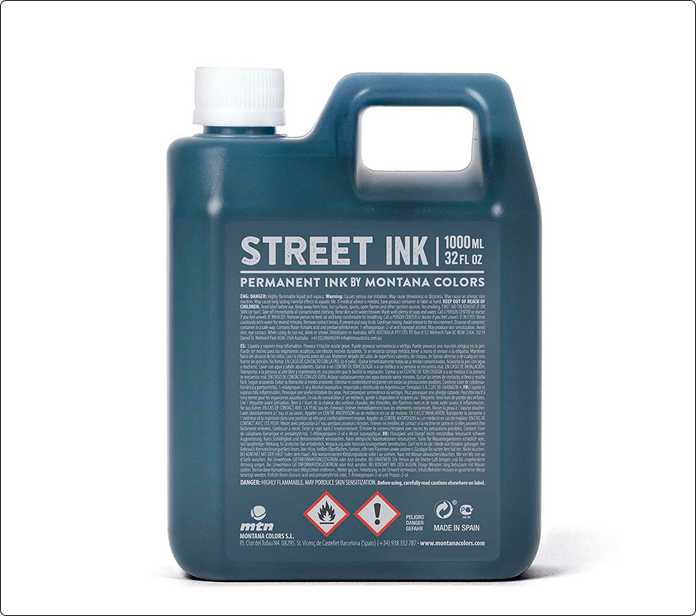 Garrafa de tinta MTN Street Ink de 1L, color teal, con asa