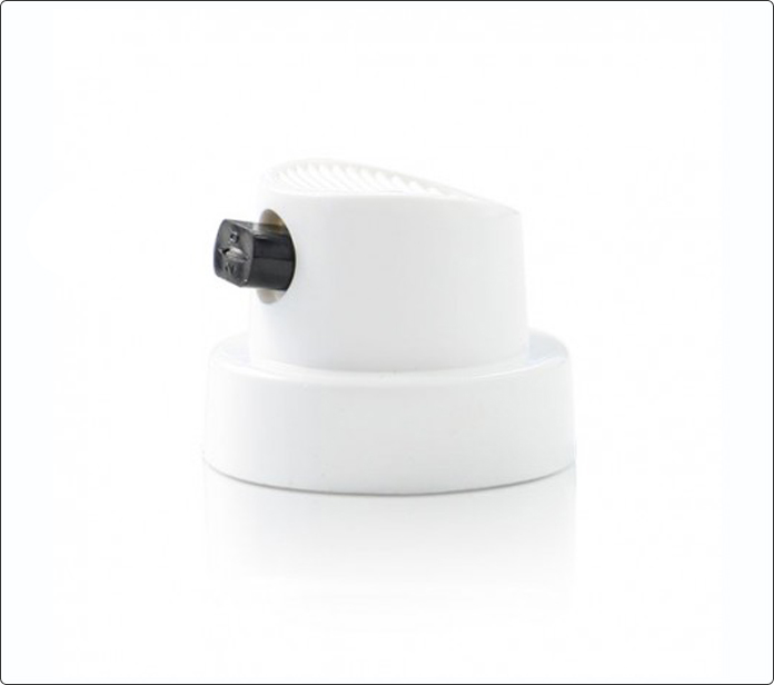 Boquilla Transversal Cap blanca con salida lateral negra