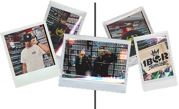 Collage de fotografías del equipo y el interior de la tienda.
